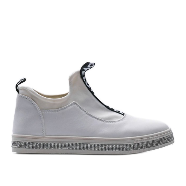 Tênis de Lycra Branco Slip-On 1155-Y