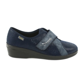 Sapatos femininos Befado pu 032D001 azul marinho