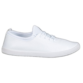 SHELOVET Tênis leves com couro ecológico branco SHELOVET Tênis leves com couro ecológico branco