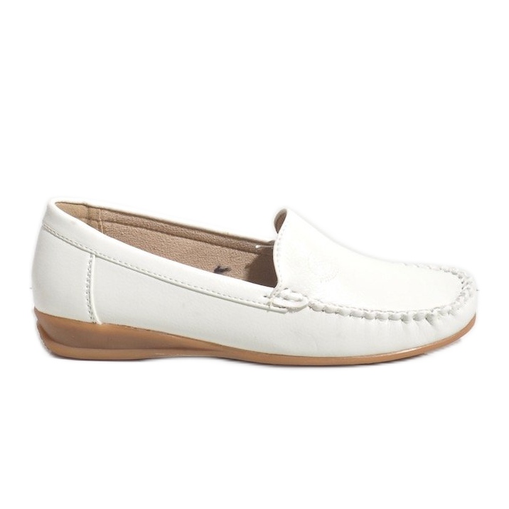 Mocassins de cunha branca 8-01 branco