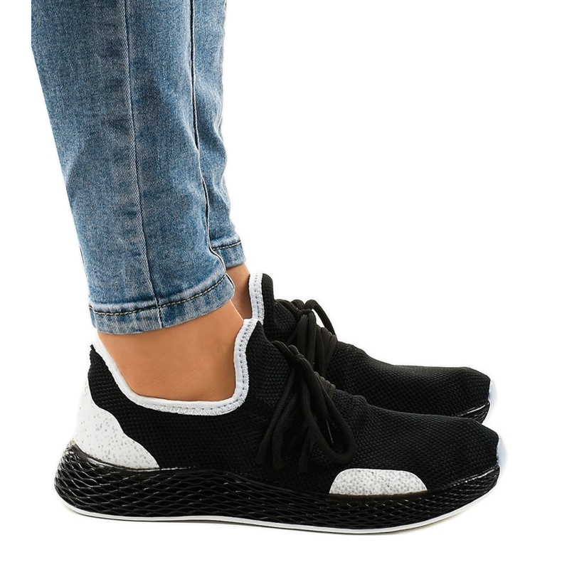 Calçados esportivos femininos negros B-6851 preto