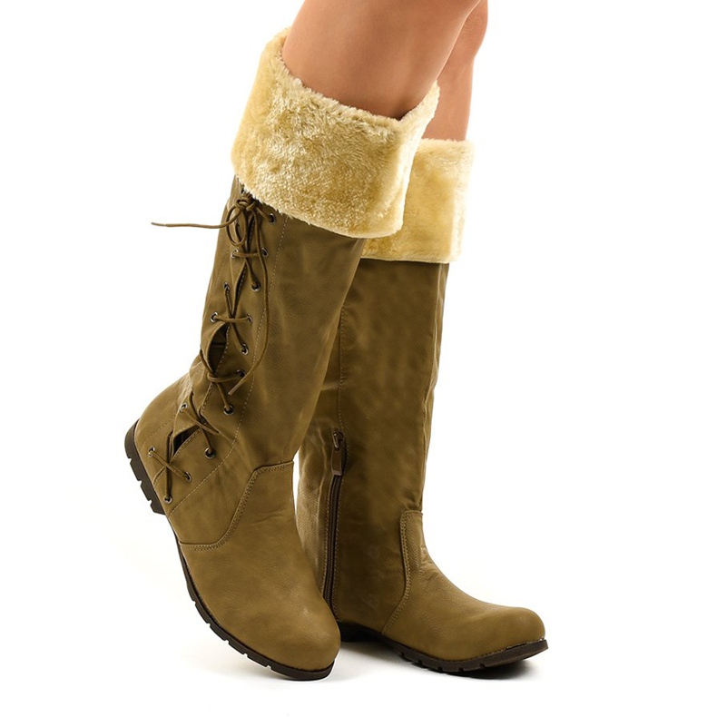 Botas rasas marrons isoladas AF1151 castanho