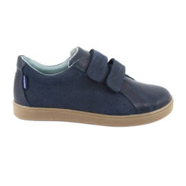 Sapatos de menino com velcro Mazurek 1235, azul marinho
