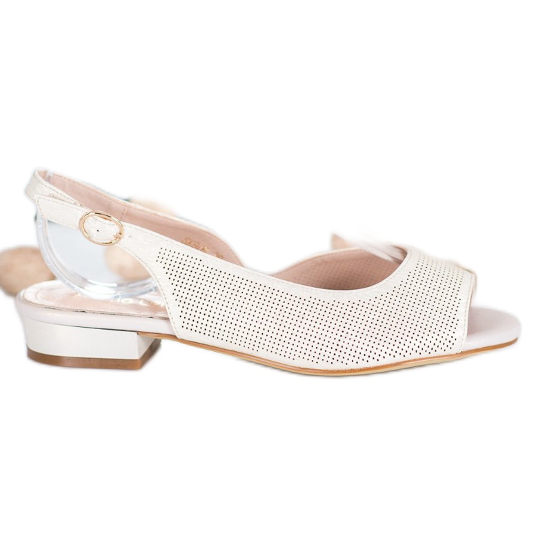 Sergio Leone Sandálias Openwork em Salto Baixo amarelo