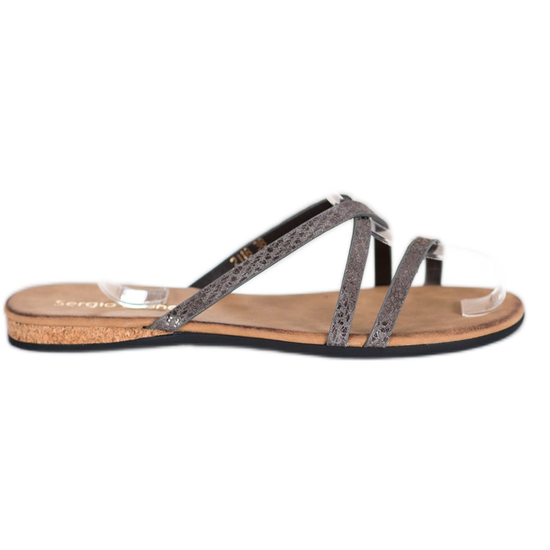 Sergio Leone Chinelos elegantes cinza