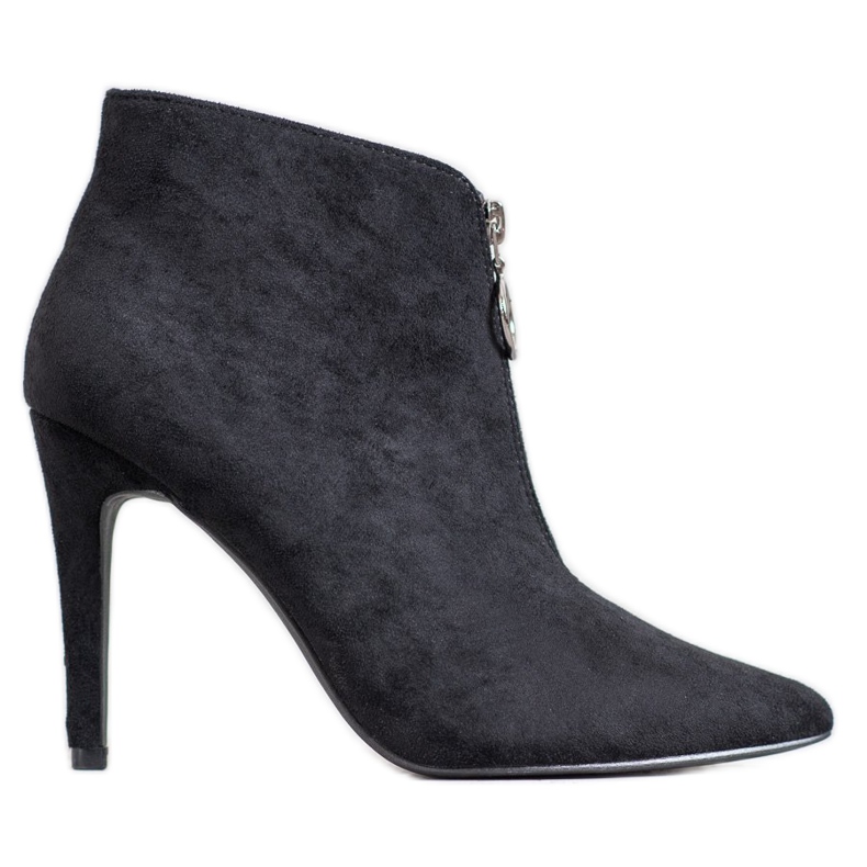 SHELOVET Botas pretas de salto alto preto