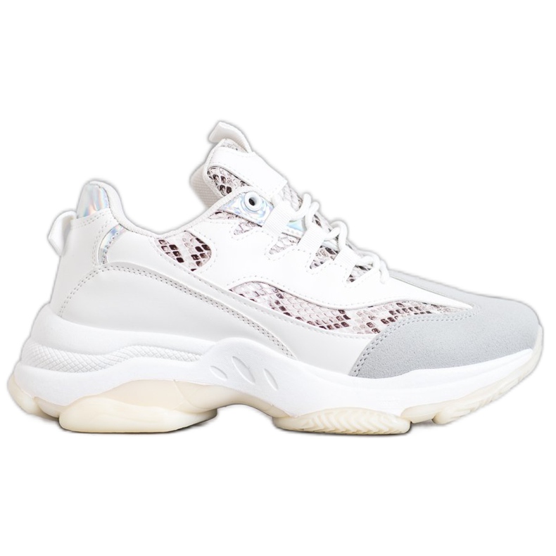 SHELOVET Tênis com plataforma Snake Print branco
