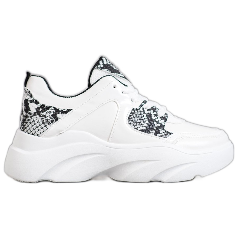 Weide Tênis de couro ecológico da moda branco