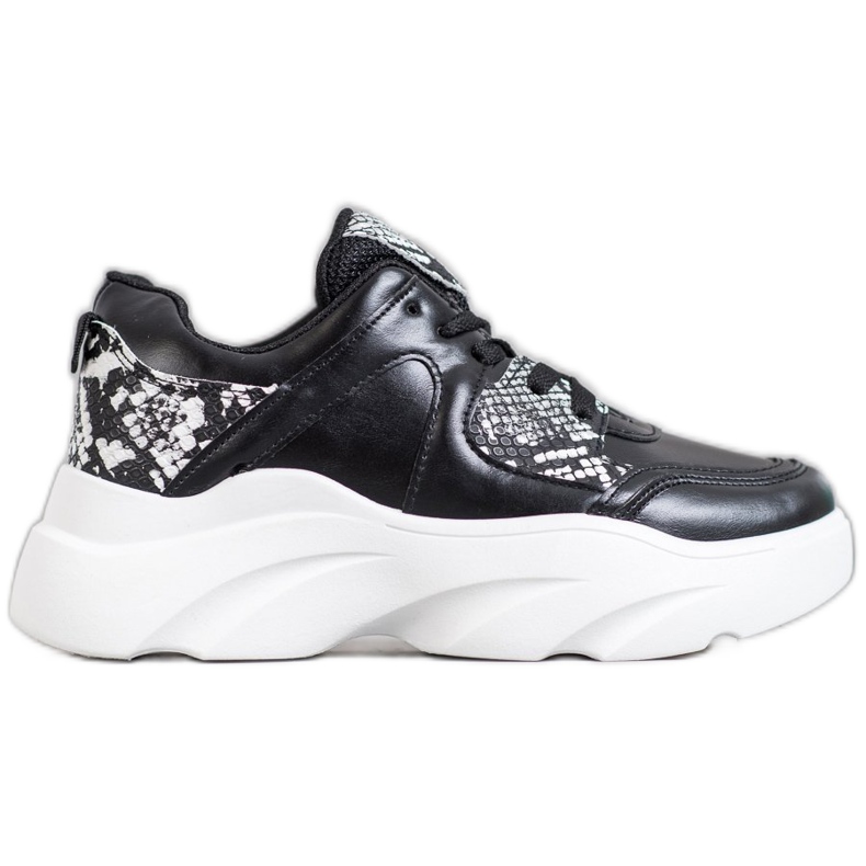 Weide Tênis de couro ecológico da moda preto