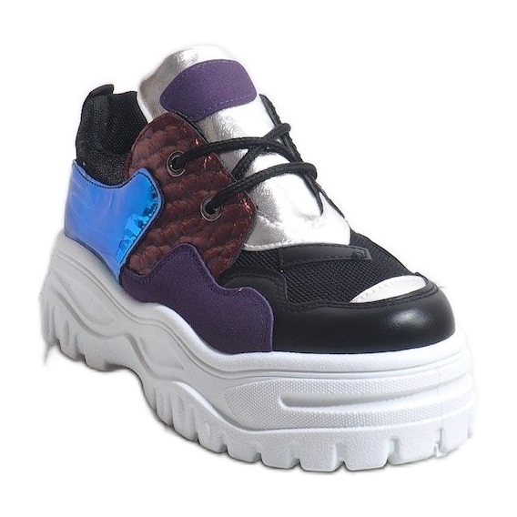 Tênis esportivos pretos da moda R-458