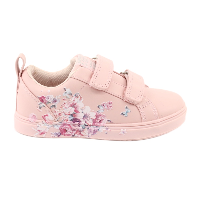 Tênis American Club Velcro com flores ES11 vermelho tolet azul rosa