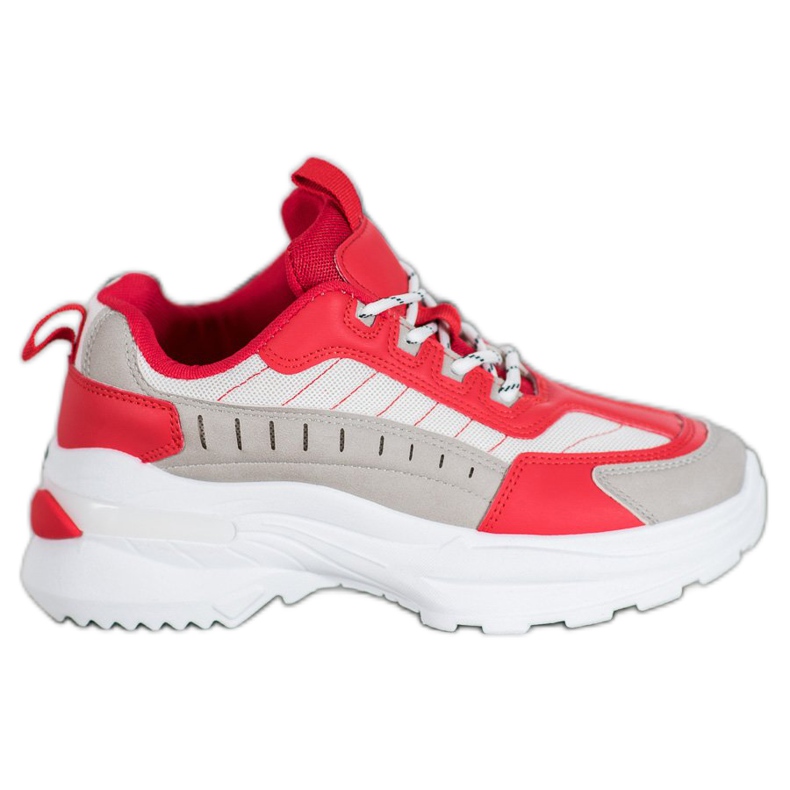 SHELOVET Sapatos da moda na plataforma vermelho multicolorido