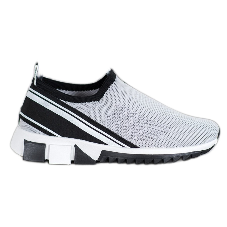 SHELOVET Sapatos deslizantes com malha cinza