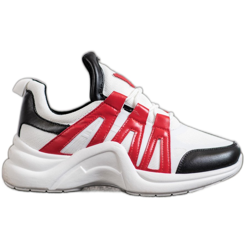 SHELOVET Tênis Confortáveis ​​da Moda branco multicolorido