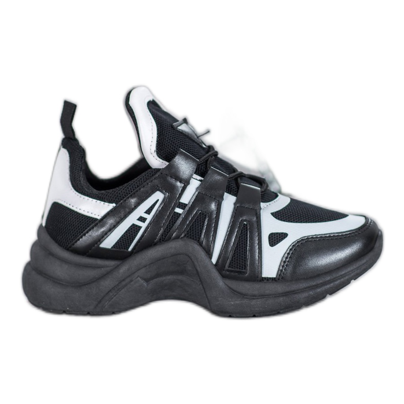 SHELOVET Tênis Confortáveis ​​da Moda branco preto