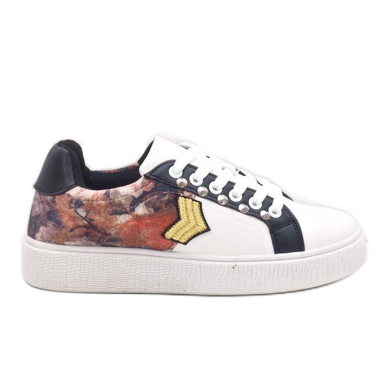 Tênis branco ricamente decorado 792-Y