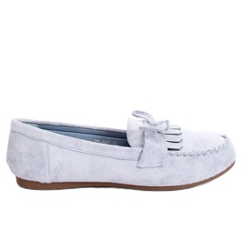 Mocassins azuis clássicos femininos 77-202 Blue azul