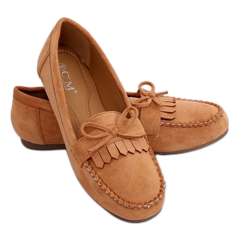 Camelo clássico feminino de mocassins 77-202 Camel castanho