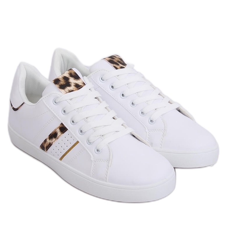Tênis feminino branco K-388 WHITE / LEOPARD