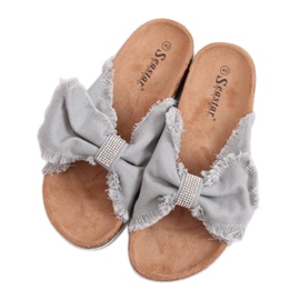 Chinelos cinza BG60P cinza com cortiça