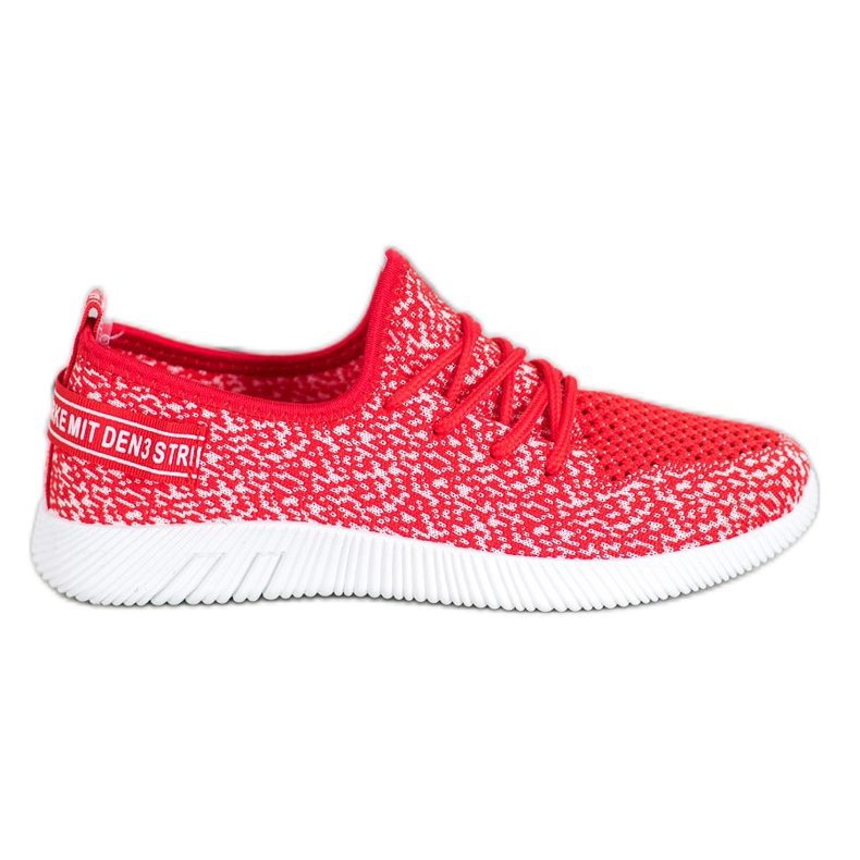 SHELOVET Tênis Openwork Têxtil branco vermelho