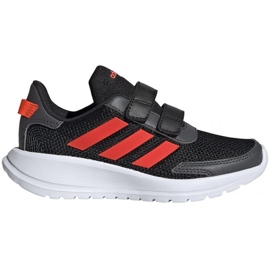 Sapatos Adidas Tensaur Run C Jr EG4143 preto vermelho Sapatos Adidas Tensaur Run C Jr EG4143 preto vermelho