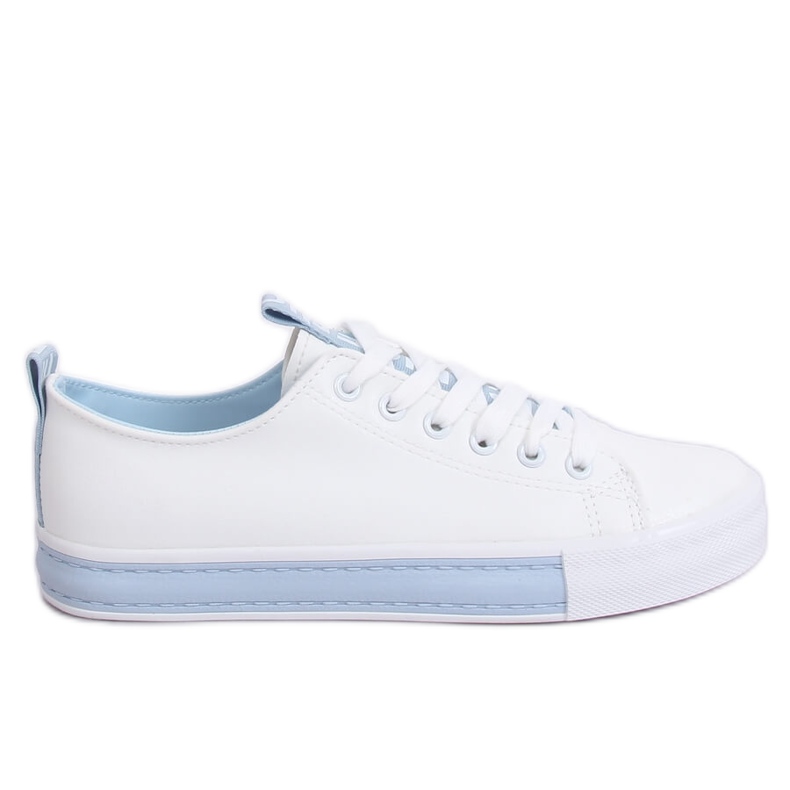 Tênis feminino branco e azul A88-23 Blue