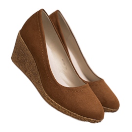Goodin Bailarina de cunha clássica marrom
