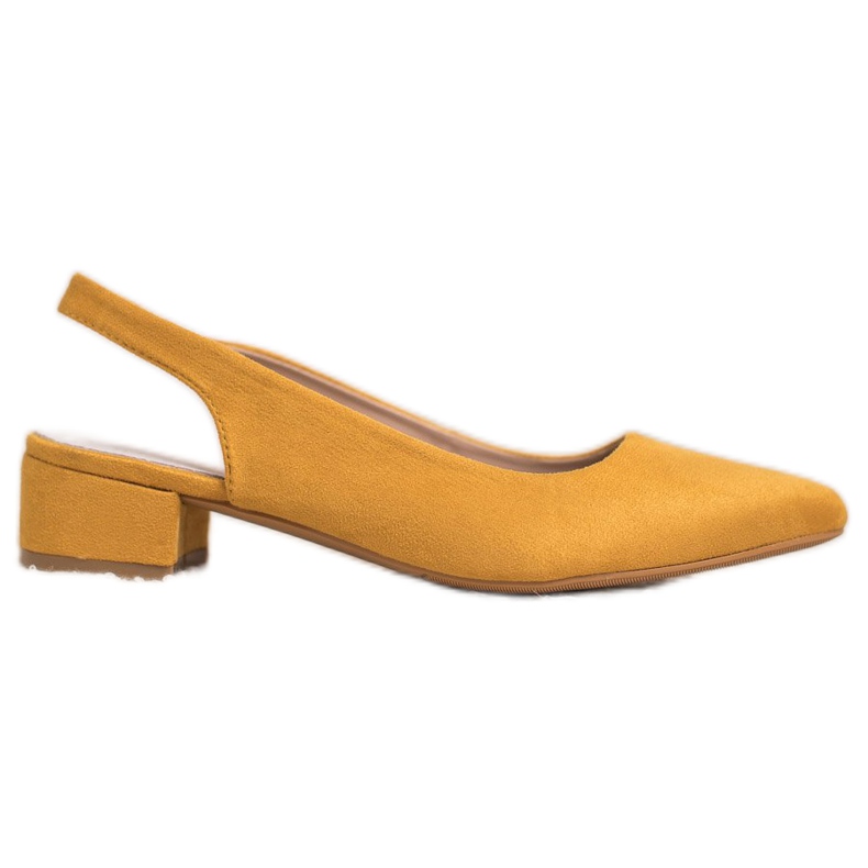 Goodin Bombas com calcanhar descoberto amarelo Goodin Bombas com calcanhar descoberto amarelo