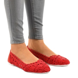 Bailarinas com aberturas vermelhas 4701 vermelho