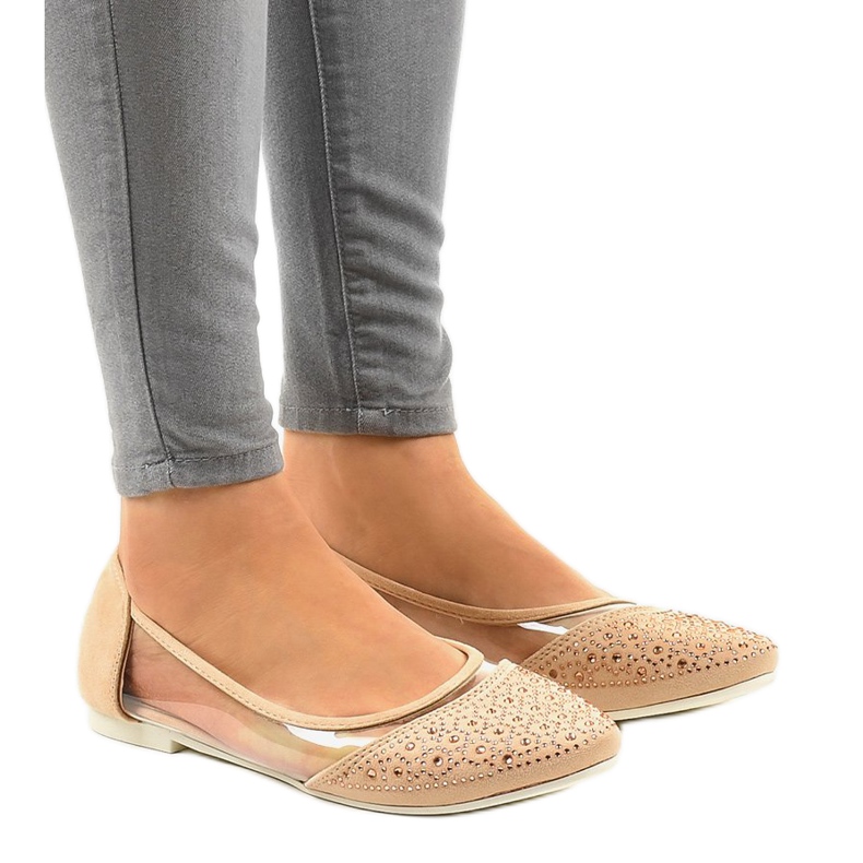 Bailarinas transparentes bege B06-11 Bailarinas transparentes bege B06-11