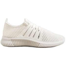 SHELOVET Sapatos elegantes com malha branco