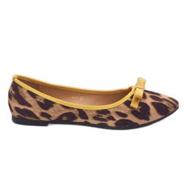 Mocassins leopardo bailarinas HH17 castanho