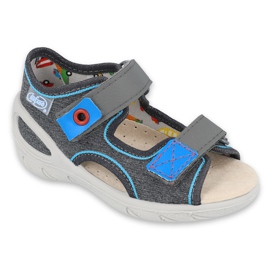 Sapatos infantis Befado pu 065X132 azul cinza Sapatos infantis Befado pu 065X132 azul cinza