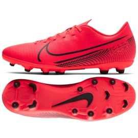 Chuteiras Nike Mercurial Vapor 13 Club Fg Mg M AT7968-606 multicolorido laranjas e tintos