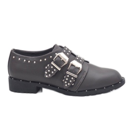 Sapatos cinza com tachas L89-47 Sapatos cinza com tachas L89-47