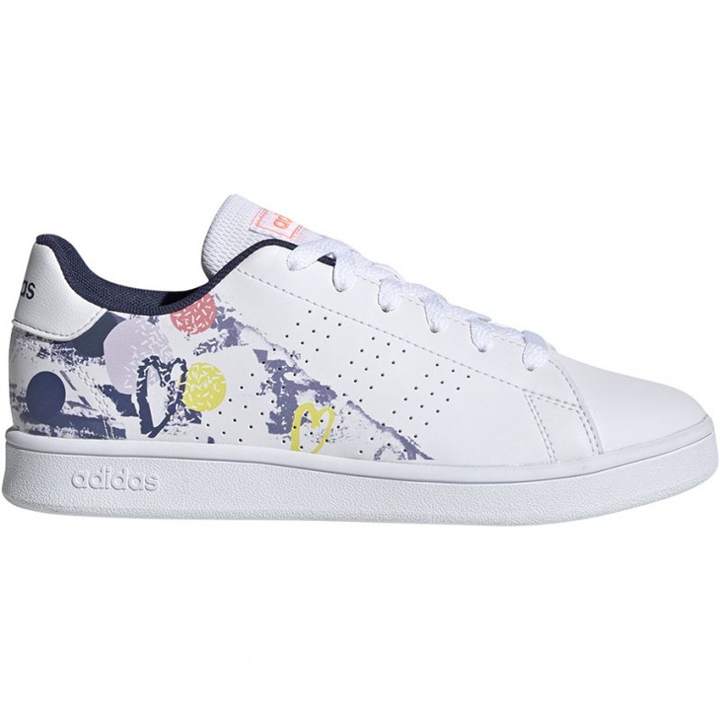 Sapatos Adidas Advantage K Jr EG2000 branco Sapatos Adidas Advantage K Jr EG2000 branco