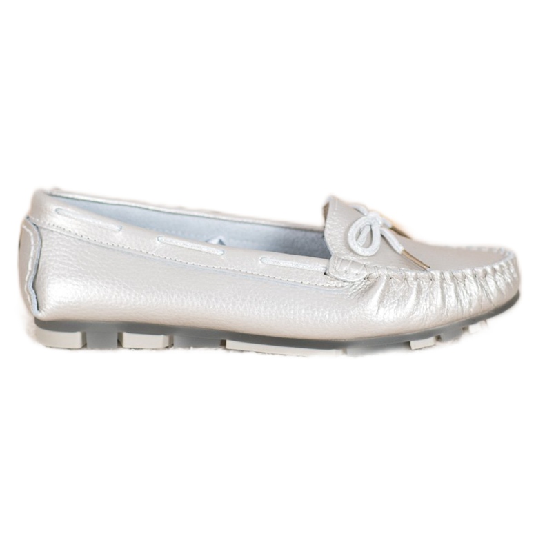 Filippo Mocassins de couro leve cinza