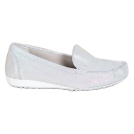 Goodin Mocassins de prata com brilho cinza Goodin Mocassins de prata com brilho cinza