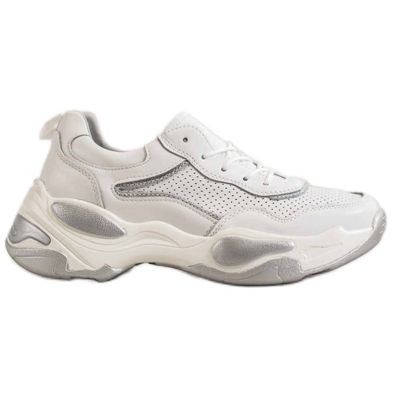 Goodin Tênis de couro branco multicolorido