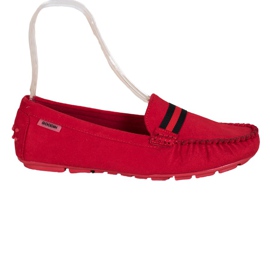 Goodin Mocassins de camurça com cinto vermelho