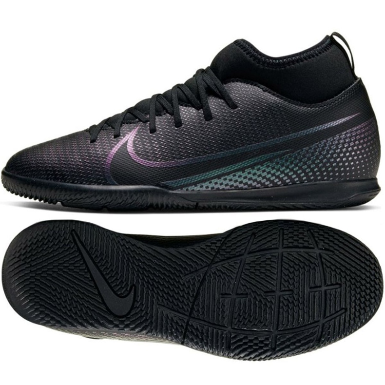 Sapatos de interior Nike Mercurial Superfly 7 Club Ic Jr AT8153-010 multicolorido preto Sapatos de interior Nike Mercurial Superfly 7 Club Ic Jr AT8153-010 multicolorido preto