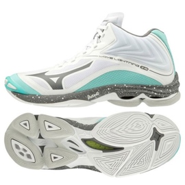 Tênis de voleibol Mizuno Wave Lightning Z6 W V1GC200532 multicolorido branco