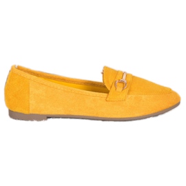 Bestelle Mocassins elegantes com ornamentos amarelo