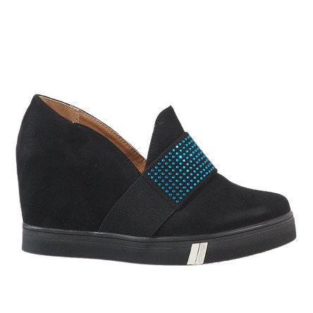 Bombas pretas na cunha T1715-1 preto