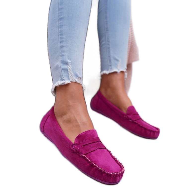 SEA Mocassins fúcsia para mulheres T348 rosa