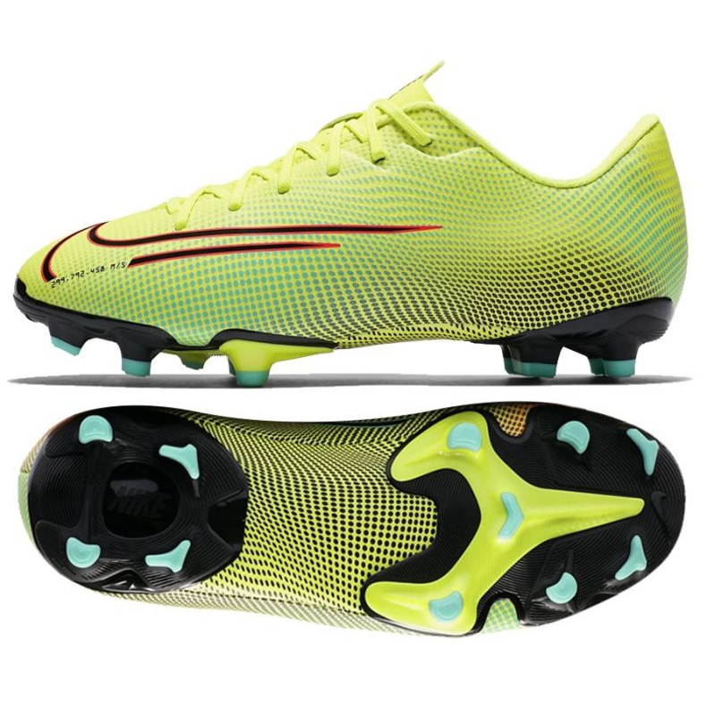 Chuteiras Nike Mercurial Vapor 13 Academy Mds FG / MG Jr CJ0980-703 amarelo amarelos