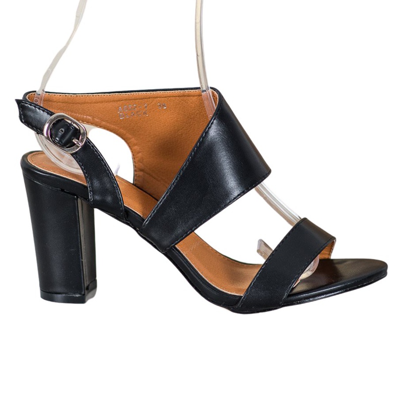 SHELOVET Sandálias de salto alto confortáveis preto