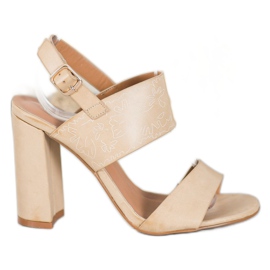 Small Swan Sandálias Com Estampa marrom