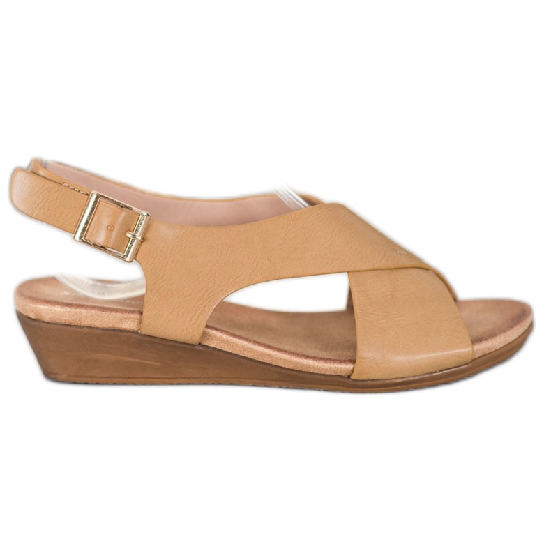 Small Swan Sandálias Bege Confortáveis